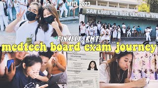 RMT NA AKO 😭 MY MEDTECH BOARD EXAM JOURNEY MARCH 2023 💗 [upl. by Mazur]