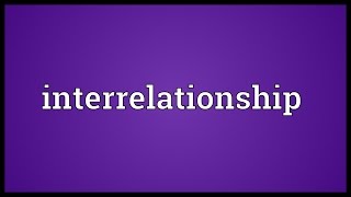 Interrelationship Meaning [upl. by Gregor]