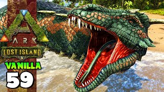 DOMANDO BASILISCO A ENORME SERPENTE ARK LOST ISLAND VANILLA 59 [upl. by Amahs]