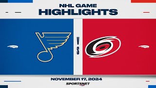 NHL Highlights  Blues vs Hurricanes [upl. by Larred]