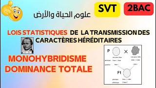 ⭐2BAC PCSVT⭐  lois statistiques  monohybridisme  Premier cas  Dominance totale svt 2bacbiof [upl. by Alurd83]