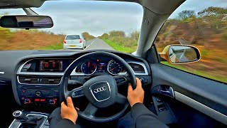 Cutting Up Audi A5 30 TDI V6 Manual Quattro Diesel Coupe POV Drive [upl. by Glynas464]