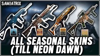 All Seasonal Weapon Skins Till Operation Neon Dawn  Rainbow Six Siege [upl. by Nauqel]