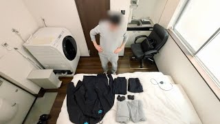 My minimalist wardrobe in Micro Apartment  7sqm75sqft [upl. by Kcir699]