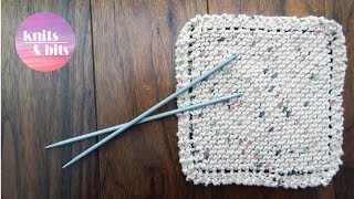 Learn to Knit  Simple Dishcloth  Knitting for Beginners [upl. by Milinda42]