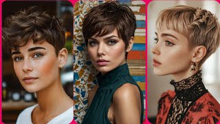 New Short Hair cut And Pixie bob Hair Dye Colors ldeas 2024 [upl. by Neda]