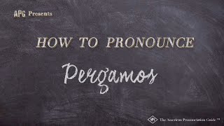 How to Pronounce Pergamos Real Life Examples [upl. by Gilus]