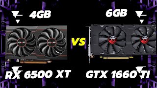 RX 6500XT VS GTX 1660 TI TESTES EM VARIOS GAMES [upl. by Artima]