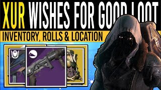 Destiny 2 XURS NEW WEAPONS amp HIGH STAT ARMOR 1st December Xur Inventory  Armor Loot amp Location [upl. by Corbie]