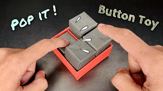 Origami POP IT BUTTON Fidget toy  NO GLUE origami fidget toy origami pop it [upl. by Chaille]