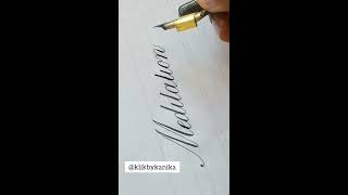 HOW TO Write quotMeditationquot in calligraphy using Manuscripts [upl. by Aneerbas]