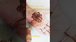 Bloomed lotus flower mehndi tutorial shorts learnhennaonline [upl. by Callahan]