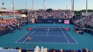 Jannik Sinner CRAZY POINT 🤪 vs Carreño Busta Court Level ATP Match [upl. by Lynus777]