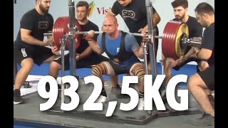 Mykola Barannik UKR  1st Place 9325kg Total  83kg Class  IPF Eq Worlds 2024 [upl. by Attenwad99]