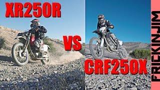 CRF250X vs XR250R RACE  Head to Head Showdown [upl. by Trakas]