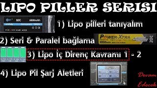 Lipo Pil Seri  Paralel Bağlama ve İÇ DİRENÇ ve şarj işlemi [upl. by Haneen746]