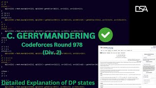 Codeforces Round 978 Div 2  C Gerrymandering  Dynamic Programming Solution Code link below [upl. by Lucas270]