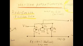 Precision potentiometer precise to 1 Millivolt Schematic with 3 of them used to do that job [upl. by Salmon205]