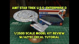 AMT Star Trek USS Enterprise NCC1701D 12500 Scale Model Kit Build Review AMT1126 [upl. by Vasilis]