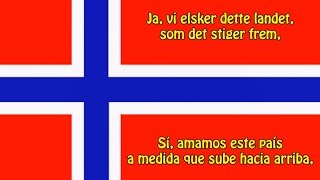 Himno nacional de Noruega  Anthem of Norway NOES letra [upl. by Riehl]