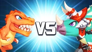 Dinobot TRex Vs Triceratops  Team Fight  Eftsei Gaming [upl. by Yesnel]