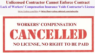 Unlicensed Contractor Cannot Enforce Contract [upl. by Casper]