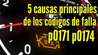 5 Causas De Los Codigos P0171 Y P0174  Mecánico En VIVO [upl. by Nnairahs422]