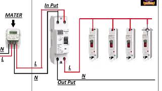 Compute Electrical design Rccb breaker or Mccb breaker ka connection Karne Ka Tarika muneeb41 [upl. by Nodnart]