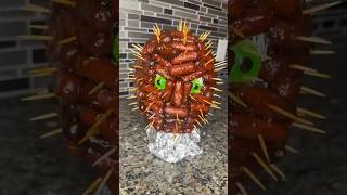 I made a pinhead with cocktail sausages halloweenfood foryou appetizer [upl. by Sophi318]