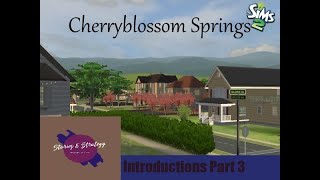 Populating the Town  Moving in the first 8 males  Cherryblossom Springs S01E02  Sims 2 [upl. by Leanahtan]