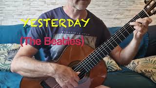 YESTERDAY The Beatles version guitare facile [upl. by Archibald946]