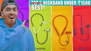 Best Neckband Under ₹1500 2024 ⚡Top 5 wireless Neckbands ₹1500 🔥 With Comparison amp Test  Tech FC [upl. by Albina]