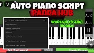 Auto Piano Script Panda Hub  Roblox [upl. by Allwein]