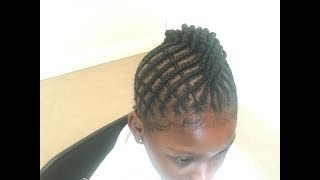 HOW TO CRISS CROSS CORNROWS ON NATURAL HAIR [upl. by Eessej]