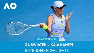 Iga Swiatek v Kaia Kanepi Extended Highlights QF  Australian Open 2022 [upl. by Finzer]