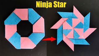 Paper Ninja Star  How to make a Paper Transforming Ninja Star  How to make a paper Ninja Star [upl. by Gilbertine]