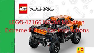 LEGO 42166 NEOM McLaren Extreme E Race Car instructions [upl. by Tterb]