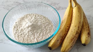 Only banana and flour no egg no milk no sugar no butter and no knead Easy recipe for vegans [upl. by Eiclek]