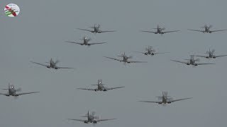 Duxford Airshow 13 Spitfire Flypast September 24th 2017  AIRSHOW WORLD [upl. by Mathia]