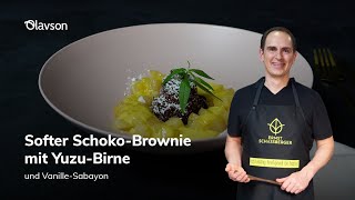 Schoko Brownie mit YuzuBirne und VanilleSabayon  Ernst Schassberger [upl. by Lilah]