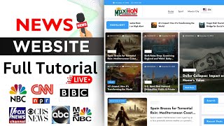 News Website Kaise Banaye  How To Create News Website In Wordpress  News Website Customization [upl. by Sisenej269]