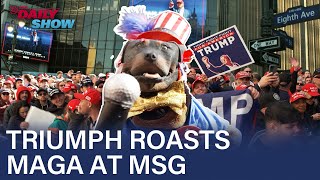 Triumph the Insult Comic Dog Roasts Trump Supporters At His MSG Rally  The Daily Show [upl. by Juan]