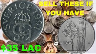 Uncovering the Value of Rare 1991 5 Kronor amp 1974 100 Lira Coins  Coin Collecting Guide [upl. by Nallaf]