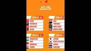 Pembagian grup piala Asia u20 timnasindonesia [upl. by Atcliffe]