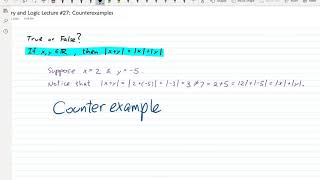 Set Theory and Logic Lecture 27 Counterexamples [upl. by Mensch]