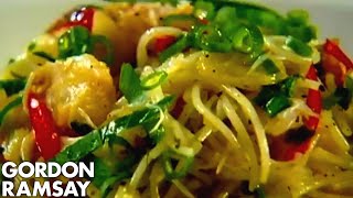 Pasta with Crab Chilli and Lime  Gordon Ramsay [upl. by Yrreg448]