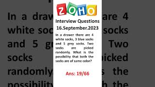 Zoho Interview questions for software developer 2023  exam question paper freshers and experienced [upl. by Melborn]