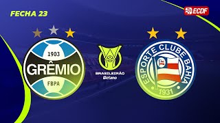 PARTIDO COMPLETO GREMIO VS BAHIA l BRASILEIRAO BETANO 2024  FECHA 23 [upl. by Auqeenahs]