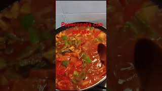 Peperonata con patate asmr cooking food [upl. by Romney]