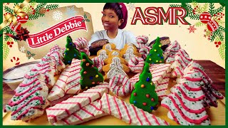 ASMR  MUKBANG LITTLE DEBBIE CHRISTMAS SNACK CAKES [upl. by Alled90]